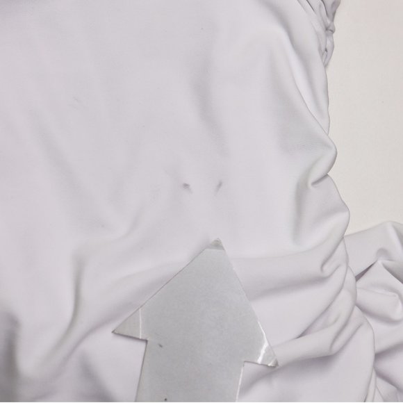 NWT superdown Lisa Ruched Mini Dress Strappy Sleeveless Bodycon White Small - Picture 9 of 9